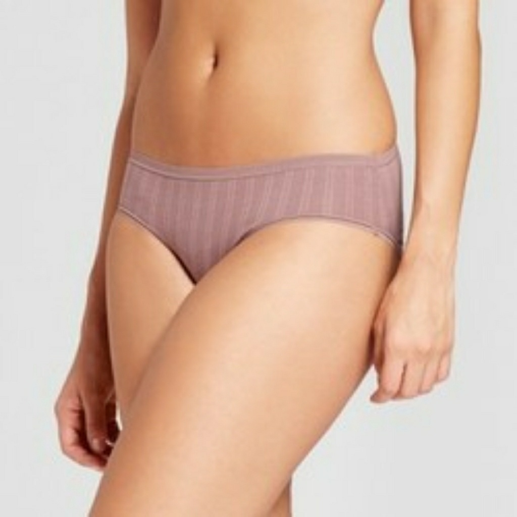 Gilligan & O'malley Brown Rose Stripe Bikini Panty, Size X-Small